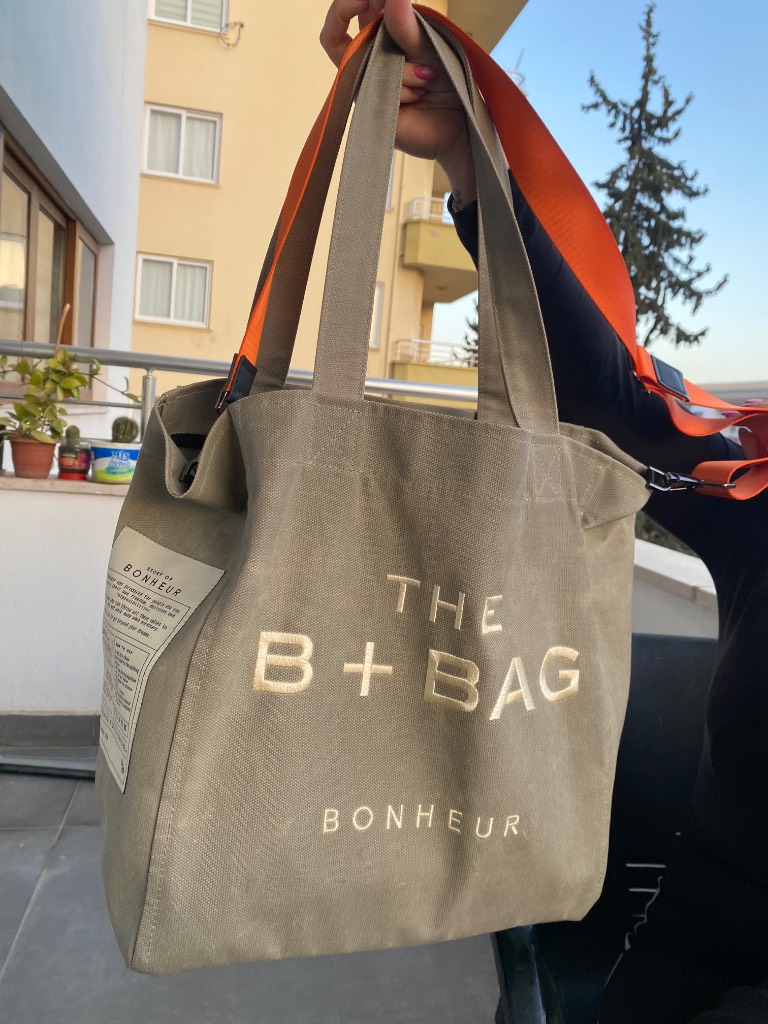 Canvas Milky Green Medium Tote Bag